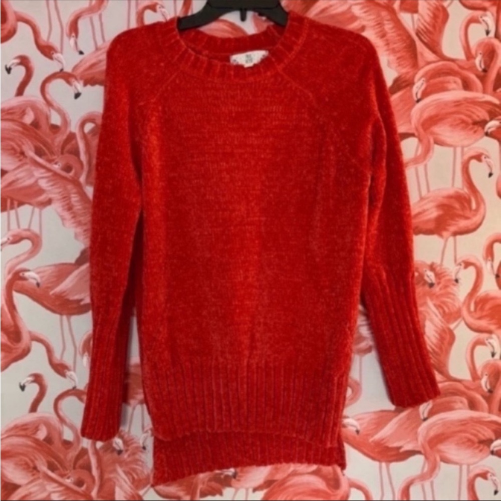 Red Crew Neck Sweater Size Medium